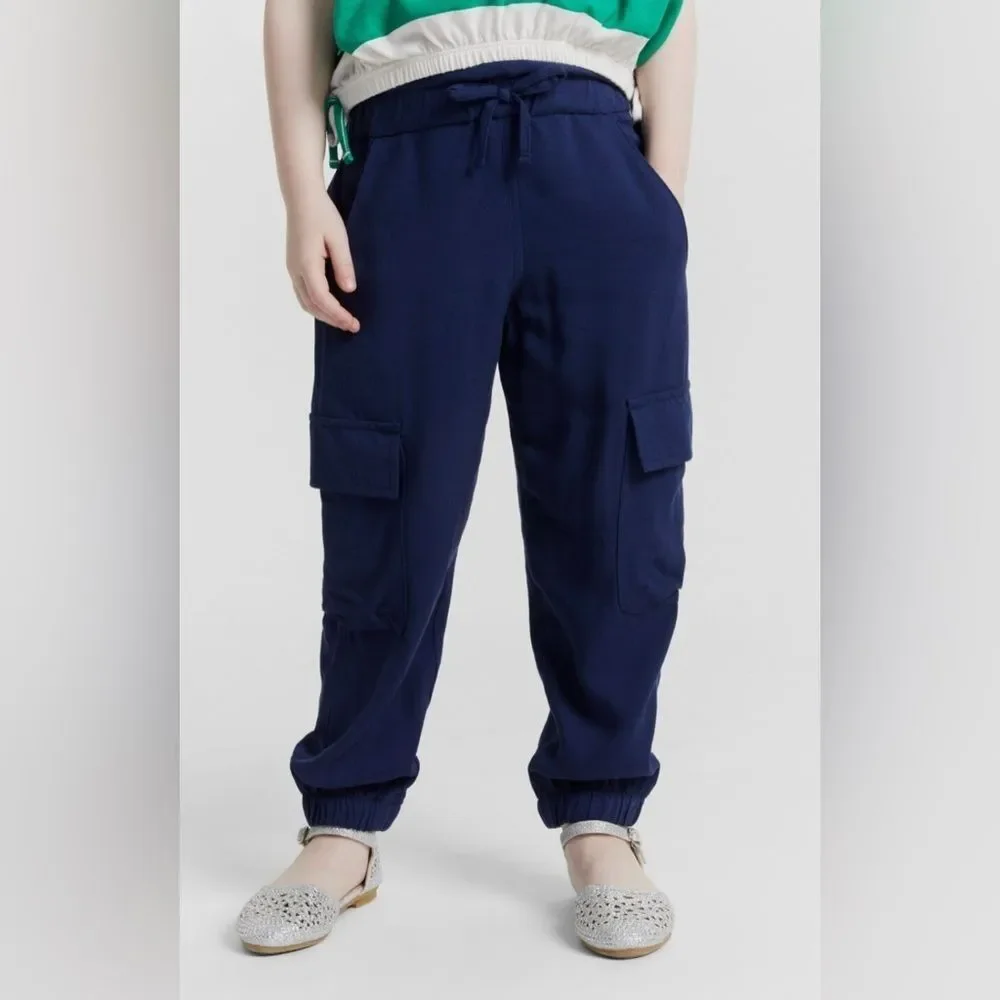 Epic Threads Cargo Jogger Pants Girls Medieval Blue - Picture 1 of 1